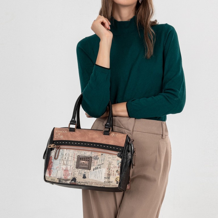 Handtasche City Moments Handbag Schwarz, Farbe: schwarz, Marke: Anekke, EAN: 8434172120105, Abmessungen in cm: 28x20x15, Bild 5 von 9
