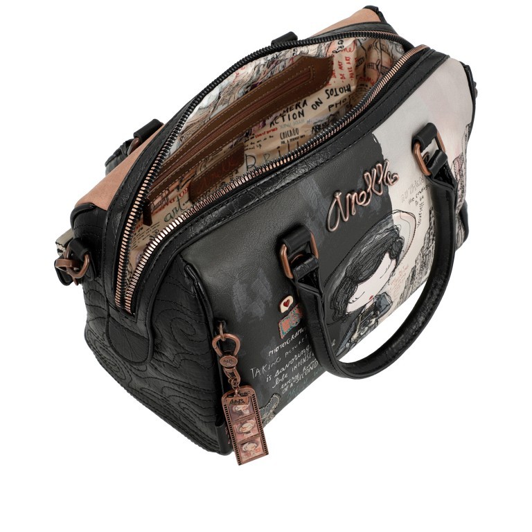 Handtasche City Moments Handbag Schwarz, Farbe: schwarz, Marke: Anekke, EAN: 8434172120105, Abmessungen in cm: 28x20x15, Bild 6 von 9