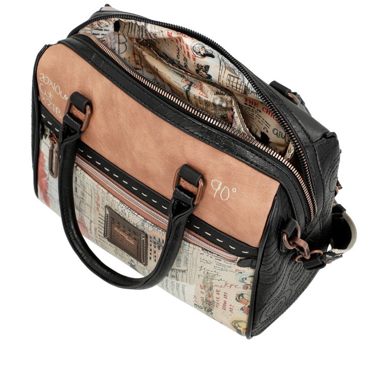 Handtasche City Moments Handbag Schwarz, Farbe: schwarz, Marke: Anekke, EAN: 8434172120105, Abmessungen in cm: 28x20x15, Bild 7 von 9