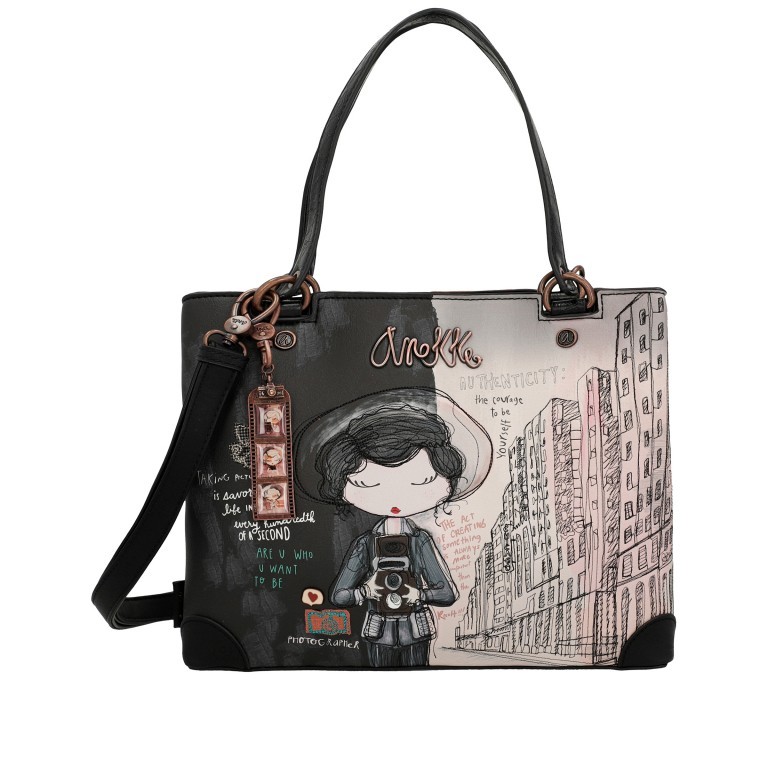 Handtasche City Moments Handbag Schwarz, Farbe: schwarz, Marke: Anekke, EAN: 8434172120204, Abmessungen in cm: 29x23.5x12, Bild 1 von 9