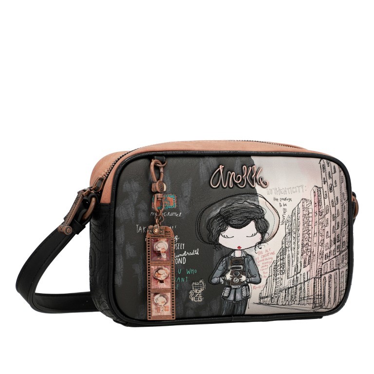 Umhängetasche City Moments Rectangular Crossbody Schwarz, Farbe: schwarz, Marke: Anekke, EAN: 8434172120600, Abmessungen in cm: 24x16x7, Bild 2 von 9