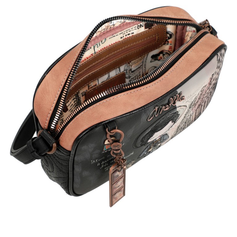 Umhängetasche City Moments Rectangular Crossbody Schwarz, Farbe: schwarz, Marke: Anekke, EAN: 8434172120600, Abmessungen in cm: 24x16x7, Bild 6 von 9