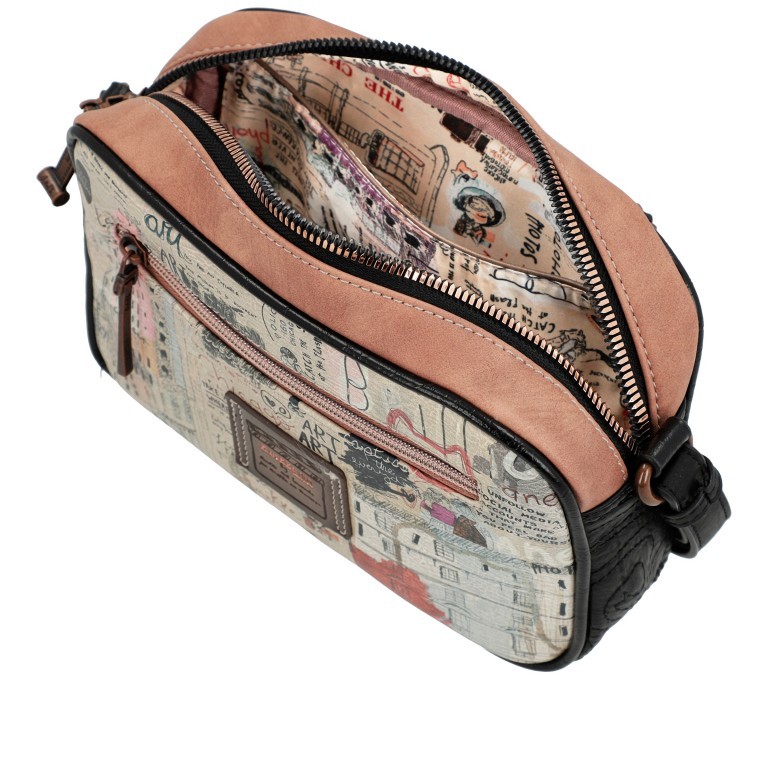 Umhängetasche City Moments Rectangular Crossbody Schwarz, Farbe: schwarz, Marke: Anekke, EAN: 8434172120600, Abmessungen in cm: 24x16x7, Bild 7 von 9