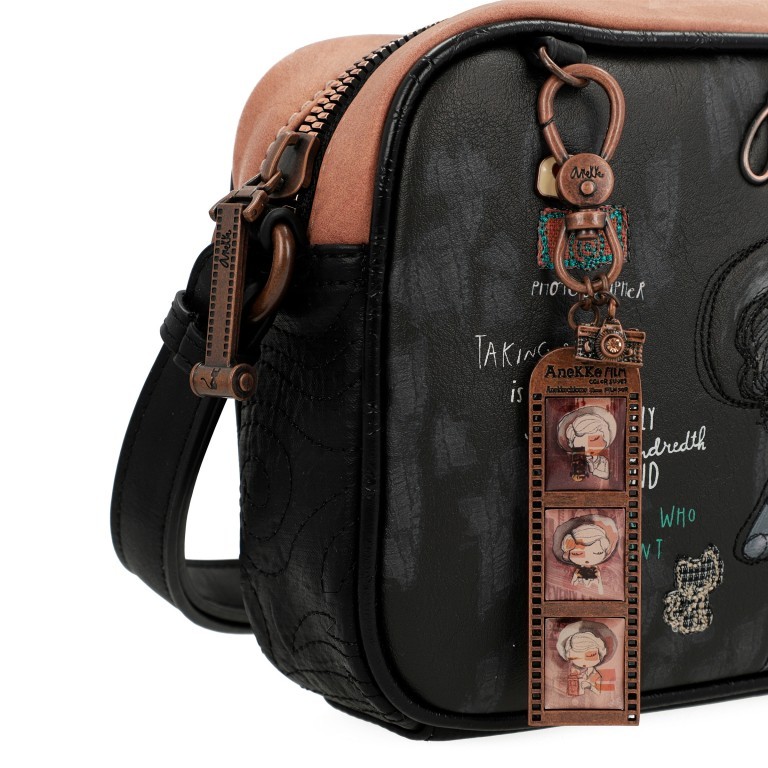 Umhängetasche City Moments Rectangular Crossbody Schwarz, Farbe: schwarz, Marke: Anekke, EAN: 8434172120600, Abmessungen in cm: 24x16x7, Bild 8 von 9