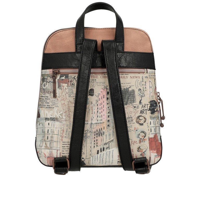 Rucksack City Moments Backpack Schwarz, Farbe: schwarz, Marke: Anekke, EAN: 8434172121508, Abmessungen in cm: 26x30x8, Bild 3 von 7