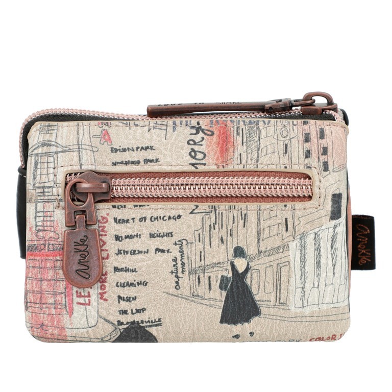 Geldbörse / Schlüsseletui City Moments Coin Purse Schwarz, Farbe: schwarz, Marke: Anekke, EAN: 8434172122307, Abmessungen in cm: 12x7x4, Bild 4 von 10