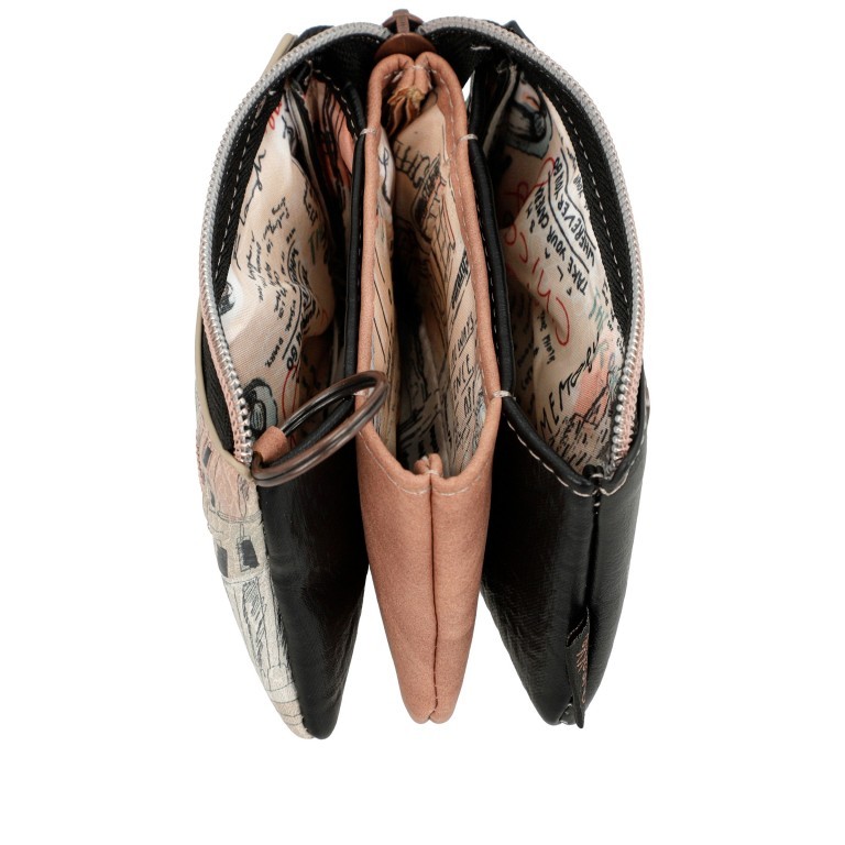 Geldbörse / Schlüsseletui City Moments Coin Purse Schwarz, Farbe: schwarz, Marke: Anekke, EAN: 8434172122307, Abmessungen in cm: 12x7x4, Bild 6 von 10