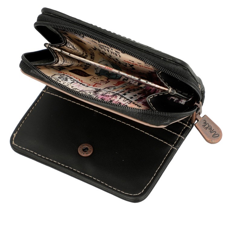 Geldbörse City Moments Small Wallet Schwarz, Farbe: schwarz, Marke: Anekke, EAN: 8434172122703, Abmessungen in cm: 11x9x3, Bild 6 von 11