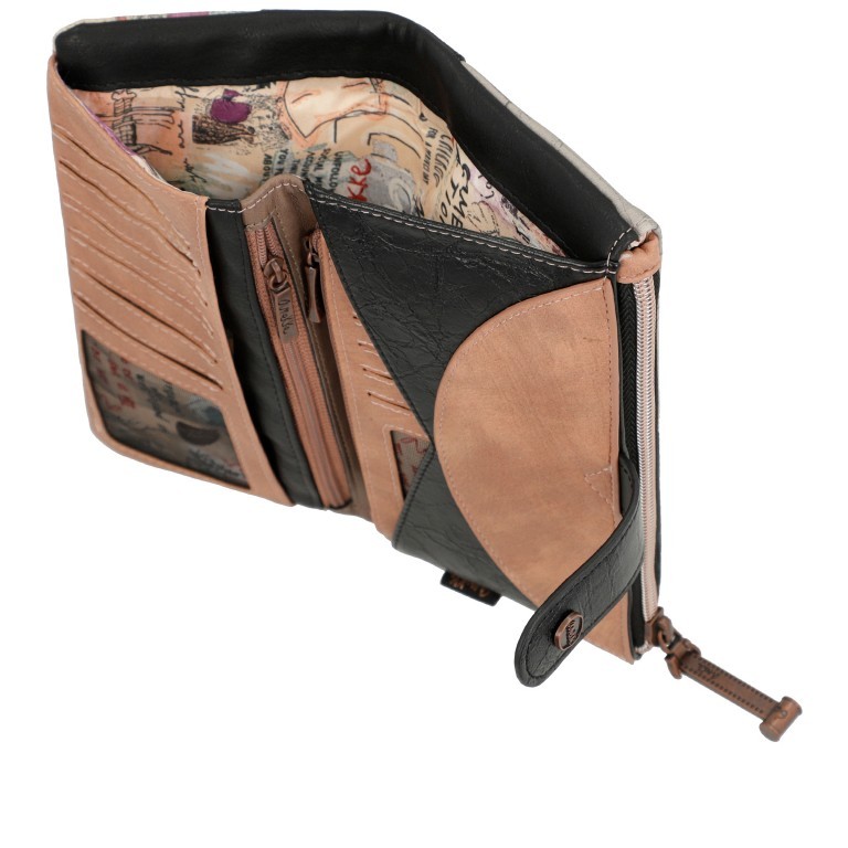 Geldbörse City Moments Large Flexible Wallets Schwarz, Farbe: schwarz, Marke: Anekke, EAN: 8434172122802, Abmessungen in cm: 20x11x4, Bild 7 von 12