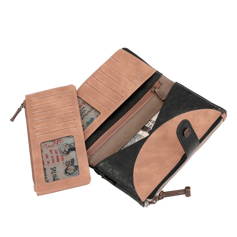 Geldbörse City Moments Large Flexible Wallets Schwarz, Farbe: schwarz, Marke: Anekke, EAN: 8434172122802, Abmessungen in cm: 20x11x4, Bild 8 von 12