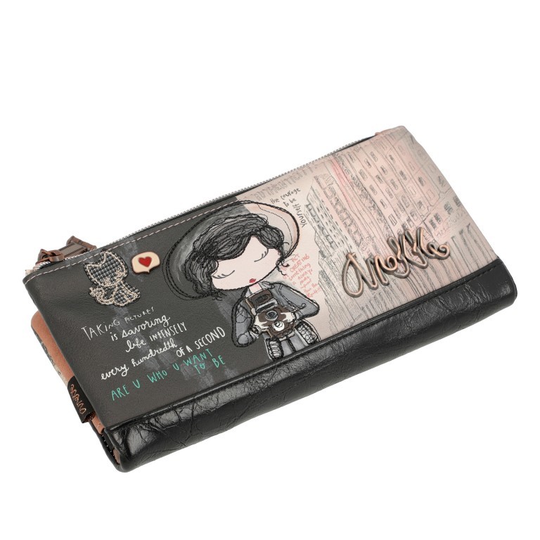 Geldbörse City Moments Large Flexible Wallets Schwarz, Farbe: schwarz, Marke: Anekke, EAN: 8434172122802, Abmessungen in cm: 20x11x4, Bild 11 von 12