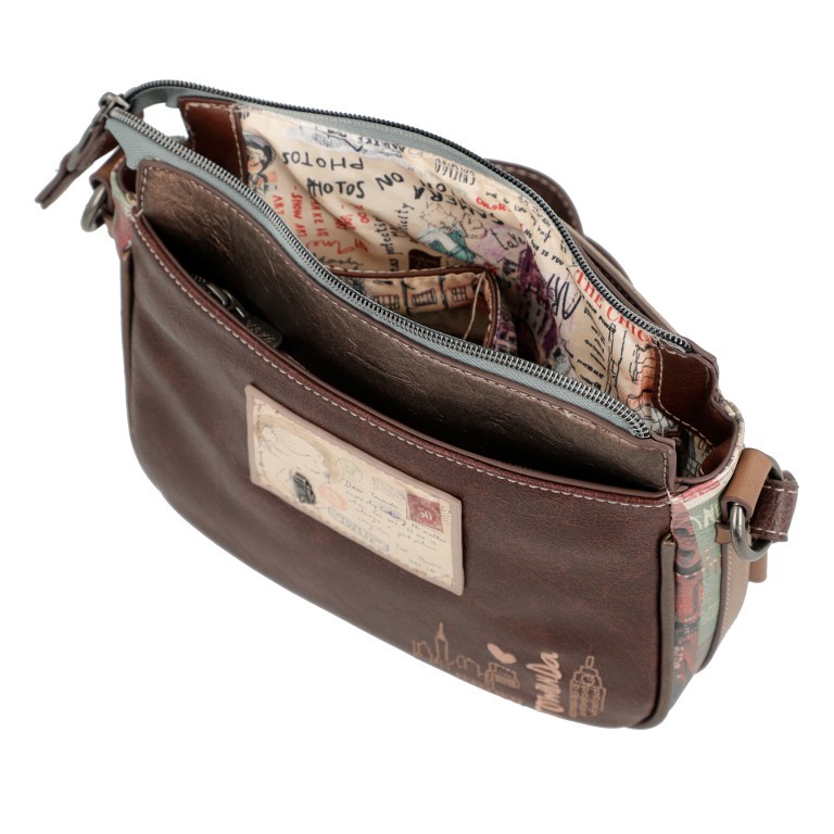 Umhängetasche Authenticity Crossbody Bag Braun, Farbe: braun, Marke: Anekke, EAN: 8434172125209, Abmessungen in cm: 22x19x8, Bild 7 von 8