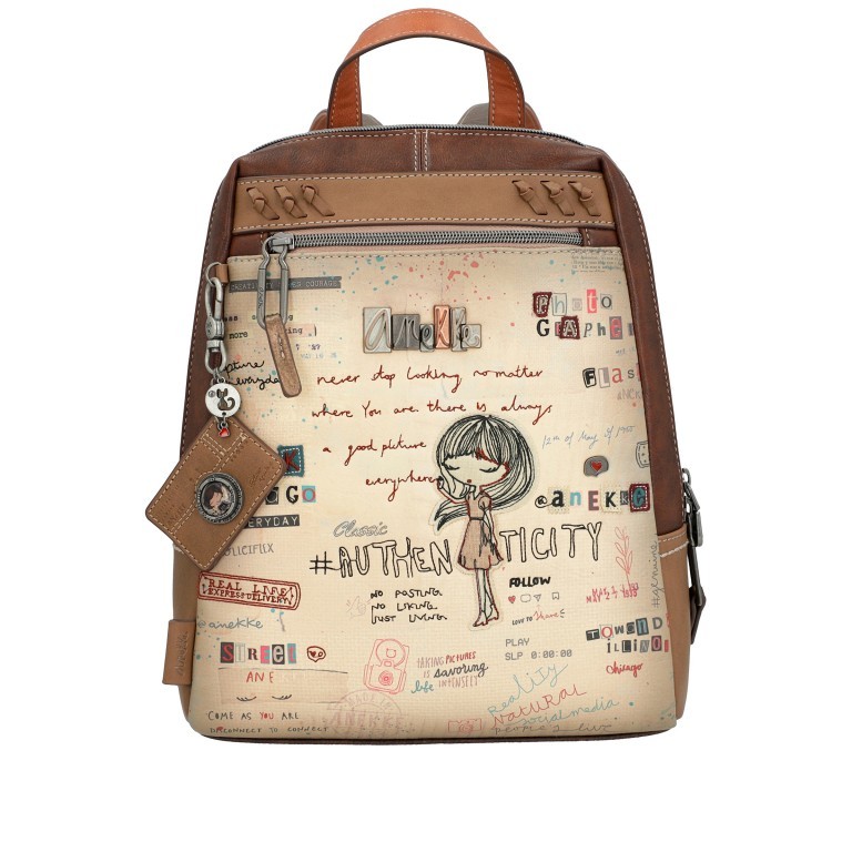 Rucksack Authenticity Backpack Braun, Farbe: braun, Marke: Anekke, EAN: 8434172125605, Abmessungen in cm: 26x32x10, Bild 1 von 8