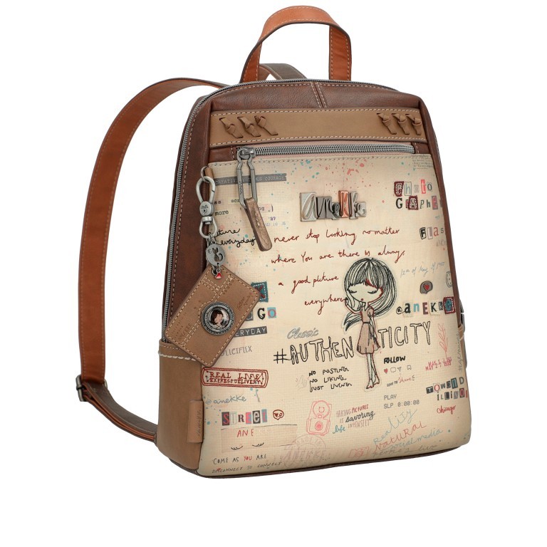 Rucksack Authenticity Backpack Braun, Farbe: braun, Marke: Anekke, EAN: 8434172125605, Abmessungen in cm: 26x32x10, Bild 2 von 8