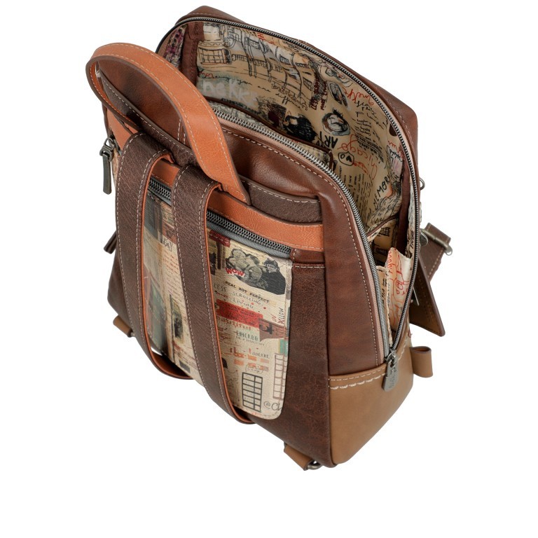 Rucksack Authenticity Backpack Braun, Farbe: braun, Marke: Anekke, EAN: 8434172125605, Abmessungen in cm: 26x32x10, Bild 6 von 8