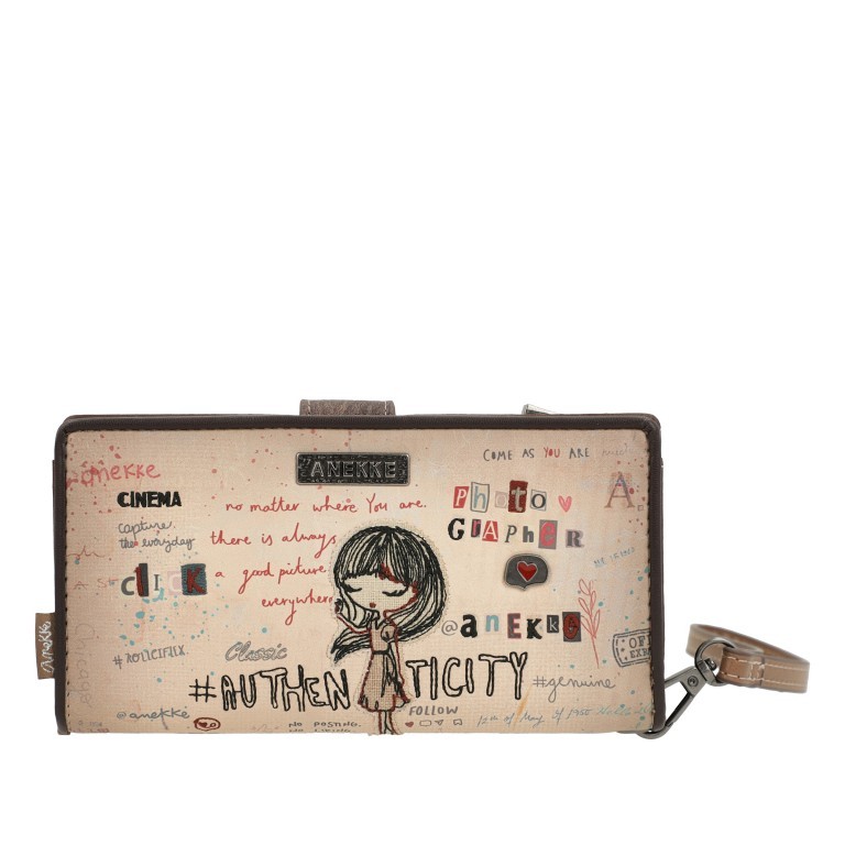 Geldbörse Authenticity Large Flexible Wallet mit Handschlaufe Braun, Farbe: braun, Marke: Anekke, EAN: 8434172126404, Abmessungen in cm: 19x10x3, Bild 1 von 11