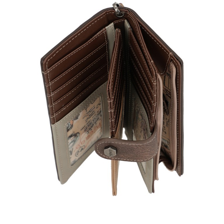 Geldbörse Authenticity Large Flexible Wallet mit Handschlaufe Braun, Farbe: braun, Marke: Anekke, EAN: 8434172126404, Abmessungen in cm: 19x10x3, Bild 7 von 11