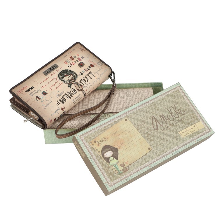 Geldbörse Authenticity Large Flexible Wallet mit Handschlaufe Braun, Farbe: braun, Marke: Anekke, EAN: 8434172126404, Abmessungen in cm: 19x10x3, Bild 10 von 11
