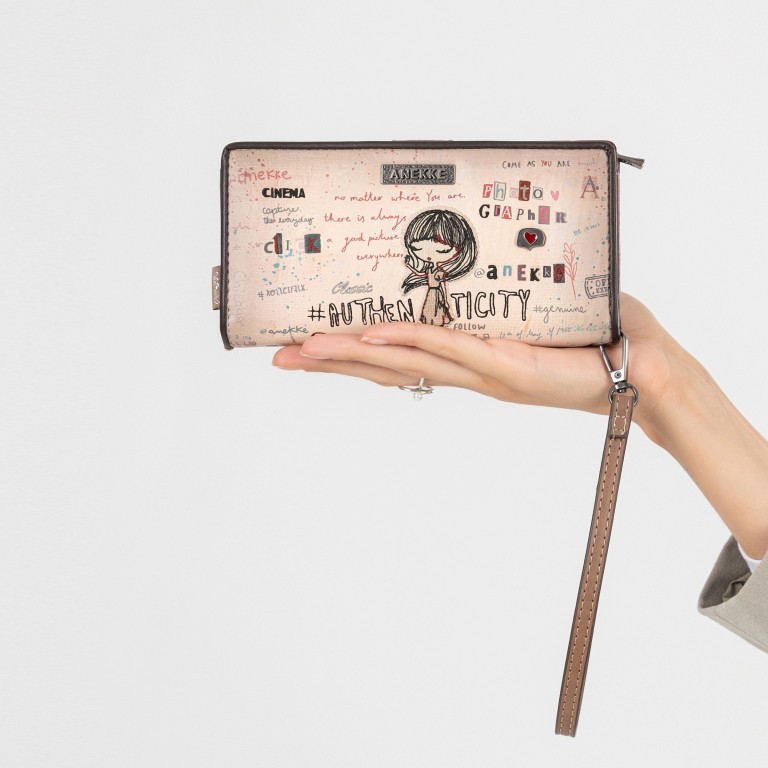 Geldbörse Authenticity Large Flexible Wallet mit Handschlaufe Braun, Farbe: braun, Marke: Anekke, EAN: 8434172126404, Abmessungen in cm: 19x10x3, Bild 11 von 11