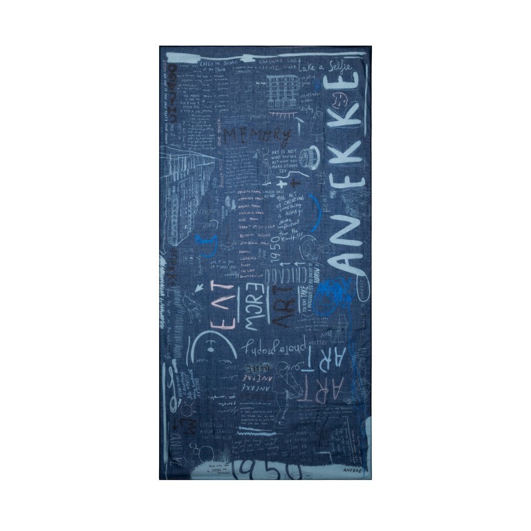 Schal Scarf Blau, Farbe: blau/petrol, Marke: Anekke, EAN: 8434172139602, Bild 1 von 3