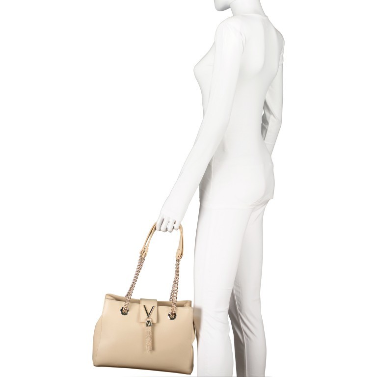 Shopper Divina Ecru, Farbe: beige, Marke: Valentino Bags, EAN: 8058043025643, Abmessungen in cm: 30.5x22x10, Bild 4 von 6