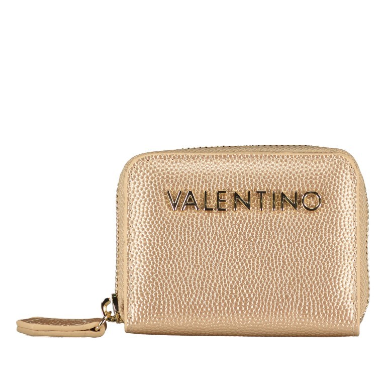 Geldbörse Divina Oro, Farbe: metallic, Marke: Valentino Bags, EAN: 8052790177891, Abmessungen in cm: 10x8x2, Bild 1 von 4
