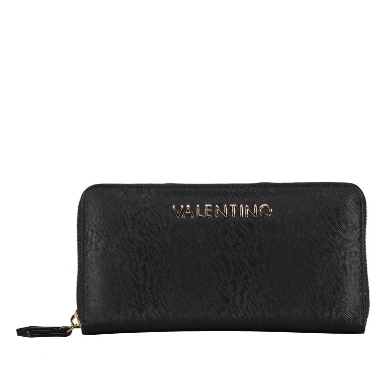 Geldbörse Divina Nero, Farbe: schwarz, Marke: Valentino Bags, EAN: 8052790466124, Abmessungen in cm: 19x10x2, Bild 1 von 4