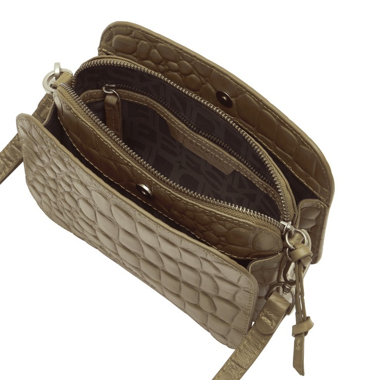 Umhängetasche Basic Luka Kroko Oakmoss, Farbe: taupe/khaki, Marke: Liebeskind Berlin, EAN: 4064657321297, Abmessungen in cm: 20x15x8, Bild 4 von 5