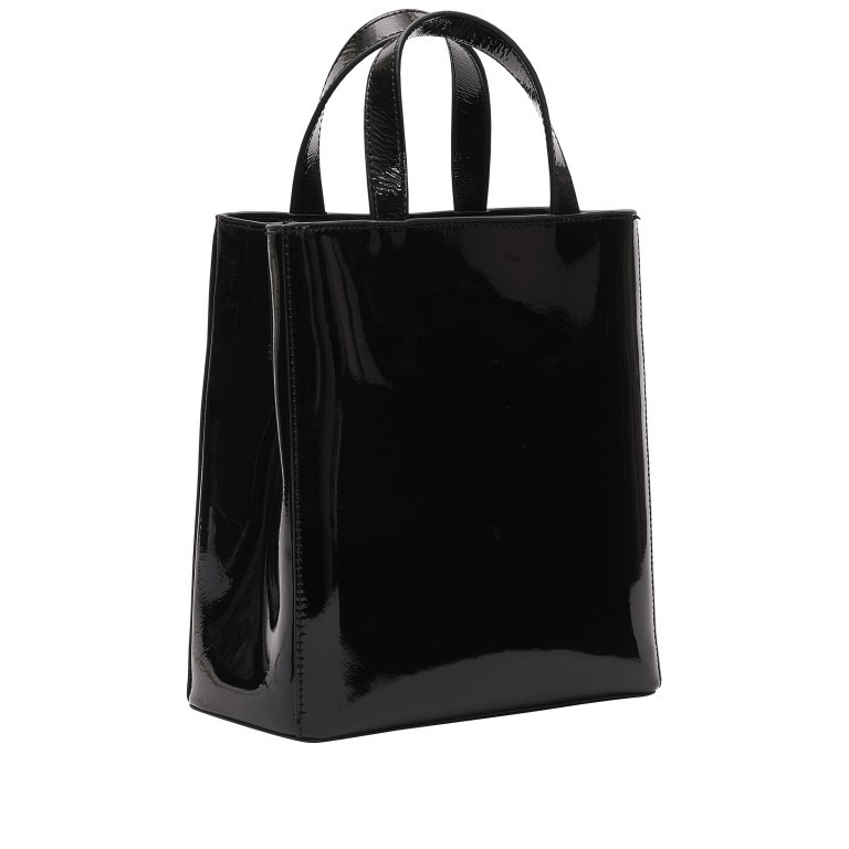 Handtasche Paper Bag Tote S Lackleder Black, Farbe: schwarz, Marke: Liebeskind Berlin, EAN: 4064657323673, Abmessungen in cm: 22x25x11.5, Bild 2 von 5