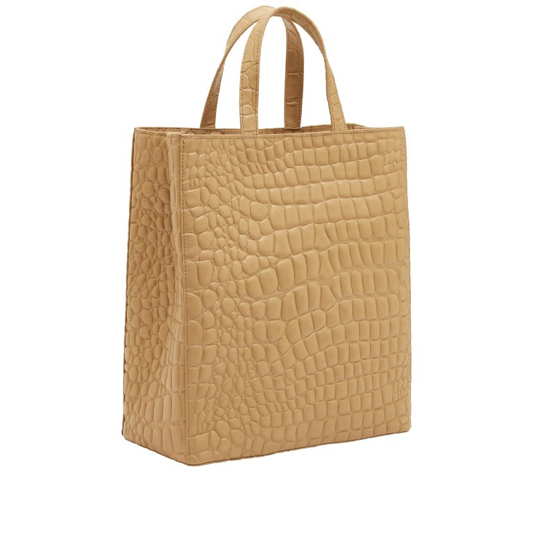 Tasche Paper Bag Tote M Kroko Vintage Linen, Farbe: beige, Marke: Liebeskind Berlin, EAN: 4064657323949, Abmessungen in cm: 29x35x14.5, Bild 2 von 7