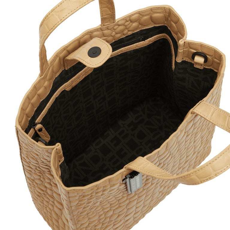 Tasche Paper Bag Tote M Kroko Vintage Linen, Farbe: beige, Marke: Liebeskind Berlin, EAN: 4064657323949, Abmessungen in cm: 29x35x14.5, Bild 6 von 7
