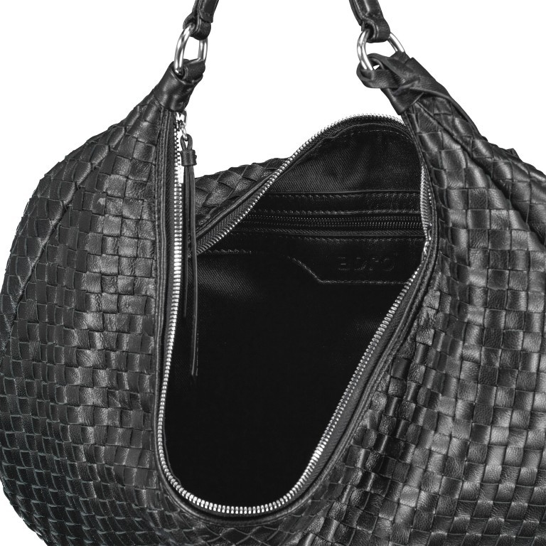 Beuteltasche Nana Black Nickel, Farbe: schwarz, Marke: Abro, EAN: 4067278397849, Abmessungen in cm: 39x44x4, Bild 6 von 6