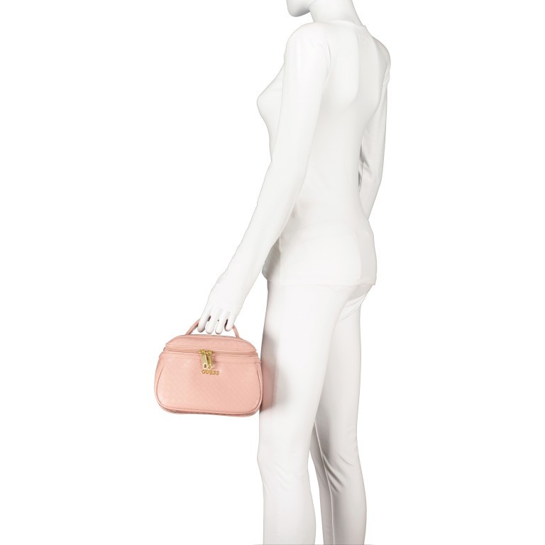 Kulturbeutel Emelyn Rosé, Farbe: rosa/pink, Marke: Guess, EAN: 7618483989588, Abmessungen in cm: 22.5x17x11, Bild 4 von 7