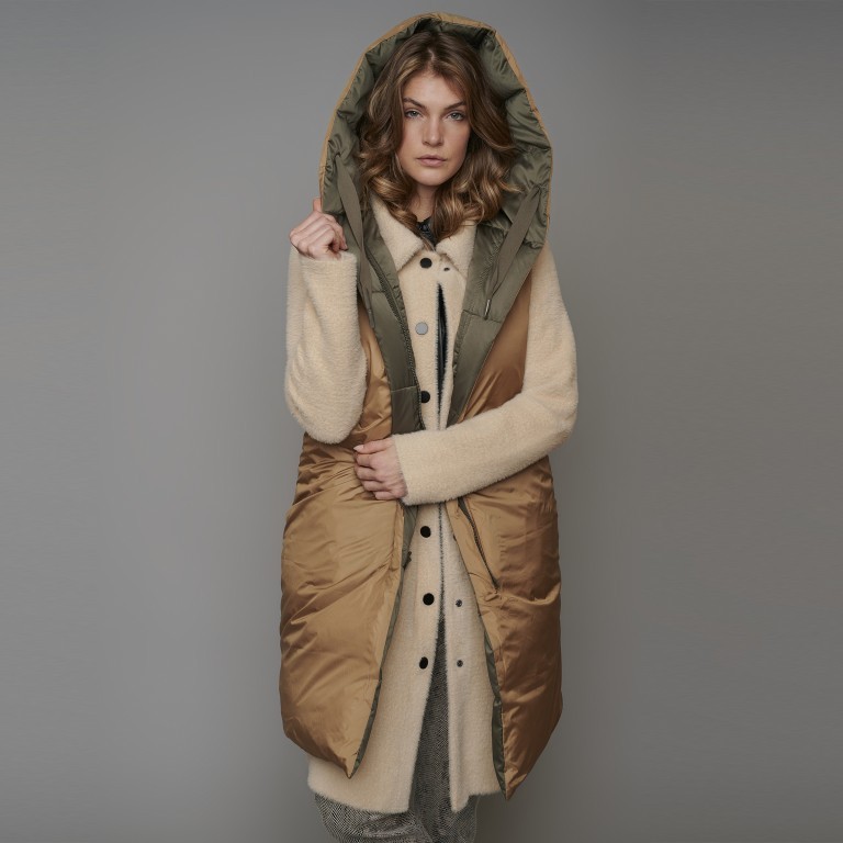 Steppweste Farook mit Wendefunktion Größe 34 Agate Green Tannin, Farbe: taupe/khaki, Marke: Rino & Pelle, EAN: 8720529002942, Bild 6 von 7