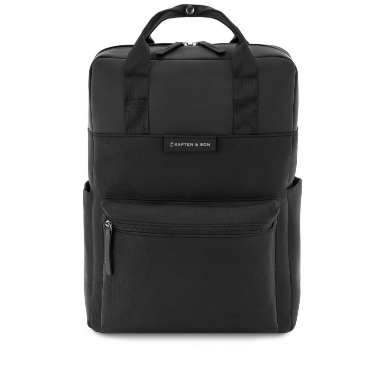 Rucksack Bergen Small mit Tabletfach 11 Zoll All Black, Farbe: schwarz, Marke: Kapten & Son, EAN: 4251145208561, Abmessungen in cm: 23.5x33.5x9.5, Bild 1 von 5