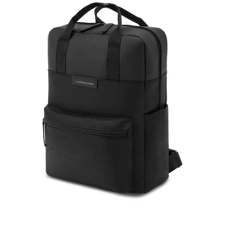 Rucksack Bergen Small mit Tabletfach 11 Zoll All Black, Farbe: schwarz, Marke: Kapten & Son, EAN: 4251145208561, Abmessungen in cm: 23.5x33.5x9.5, Bild 2 von 5