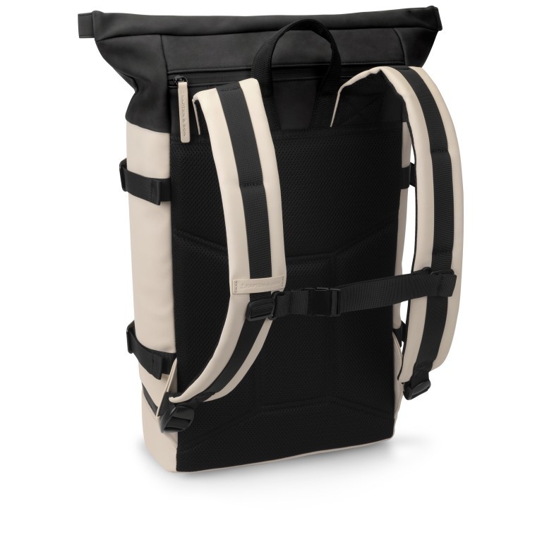 Rucksack Helsinki Cream Black, Farbe: beige, Marke: Kapten & Son, EAN: 4251145208646, Abmessungen in cm: 32x53.5x17, Bild 4 von 6