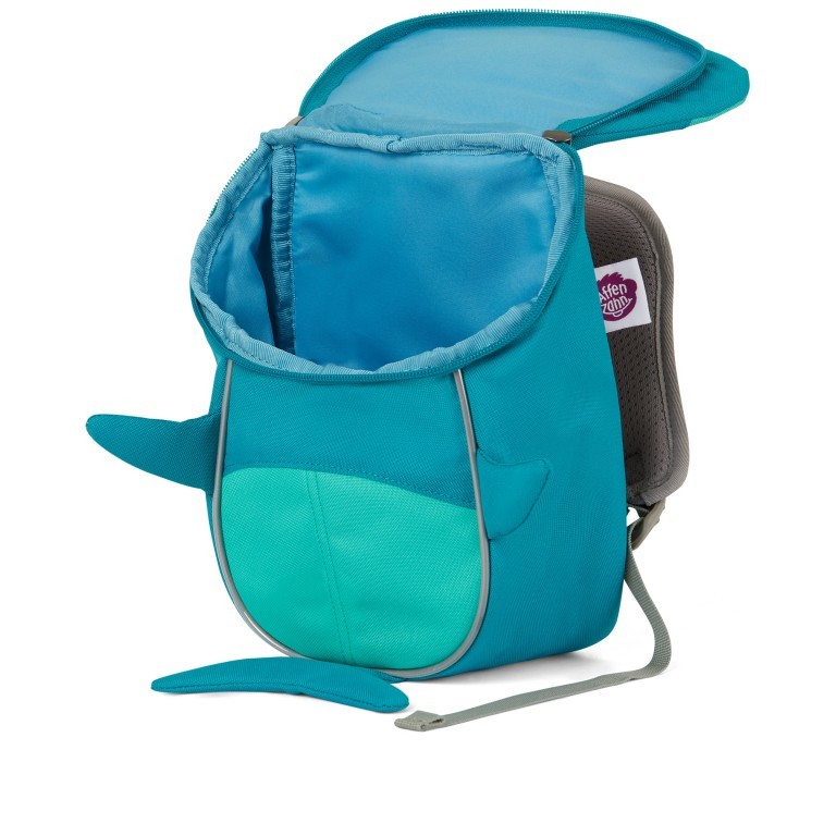 Rucksack Kleiner Freund für Kinder Hai, Farbe: grün/oliv, Marke: Affenzahn, EAN: 4057081070107, Abmessungen in cm: 17x25x11, Bild 6 von 7