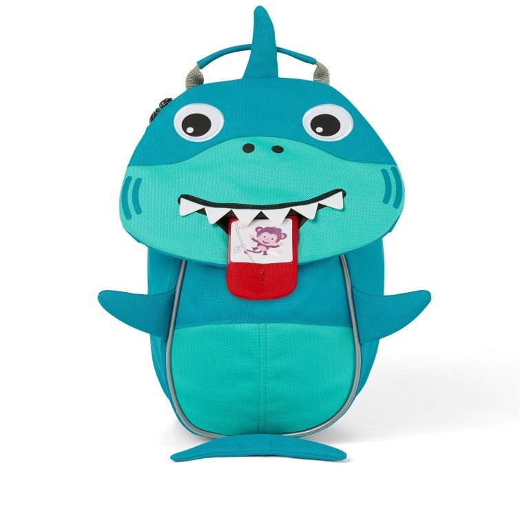 Rucksack Kleiner Freund für Kinder Hai, Farbe: grün/oliv, Marke: Affenzahn, EAN: 4057081070107, Abmessungen in cm: 17x25x11, Bild 7 von 7