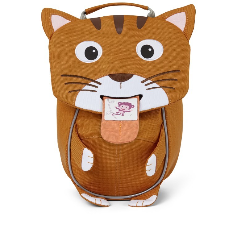 Rucksack Kleiner Freund für Kinder Katze, Farbe: braun, Marke: Affenzahn, EAN: 4057081070114, Abmessungen in cm: 17x25x11, Bild 7 von 7