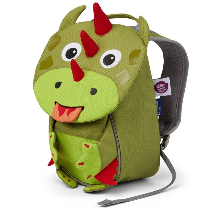 Rucksack Kleiner Freund für Kinder Drache, Farbe: grün/oliv, Marke: Affenzahn, EAN: 4057081187065, Abmessungen in cm: 17x25x11, Bild 2 von 6