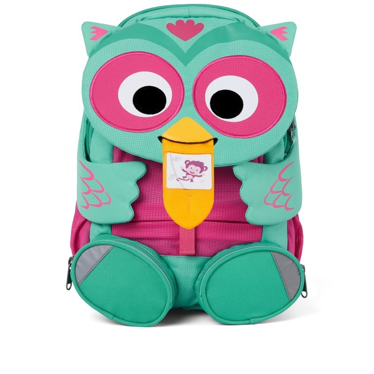 Rucksack Großer Freund für Kinder Eule, Farbe: grün/oliv, Marke: Affenzahn, EAN: 4057081048762, Abmessungen in cm: 20x31x12, Bild 6 von 6