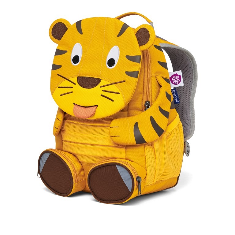 Rucksack Großer Freund für Kinder Tiger, Farbe: gelb, Marke: Affenzahn, EAN: 4057081048717, Abmessungen in cm: 20x31x12, Bild 2 von 5