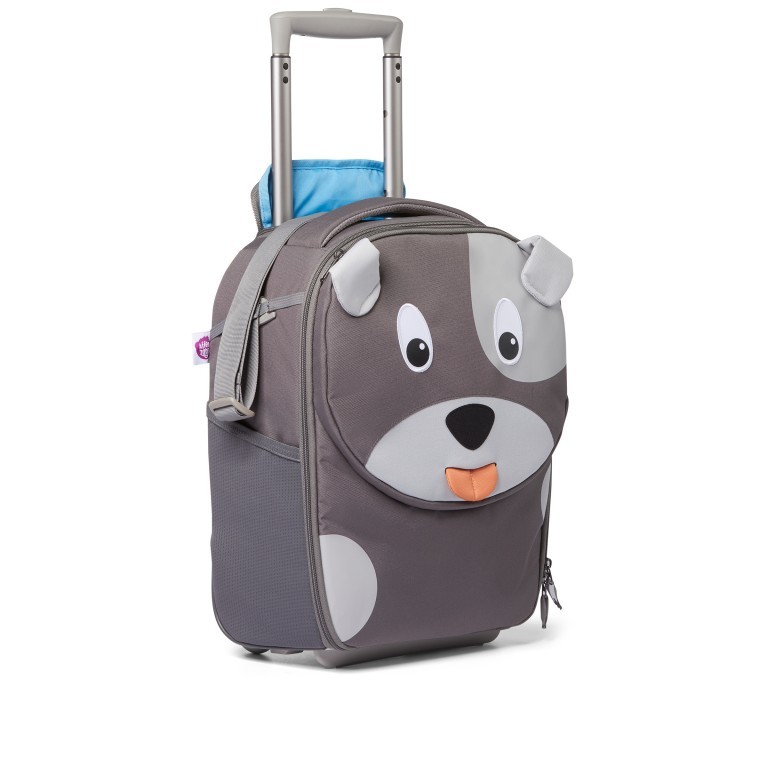 Koffer Kinderkoffer mit zwei Rollen Hund, Farbe: grau, Marke: Affenzahn, EAN: 4057081045341, Abmessungen in cm: 30x40x16.5, Bild 8 von 11