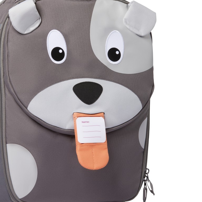 Koffer Kinderkoffer mit zwei Rollen Hund, Farbe: grau, Marke: Affenzahn, EAN: 4057081045341, Abmessungen in cm: 30x40x16.5, Bild 10 von 11