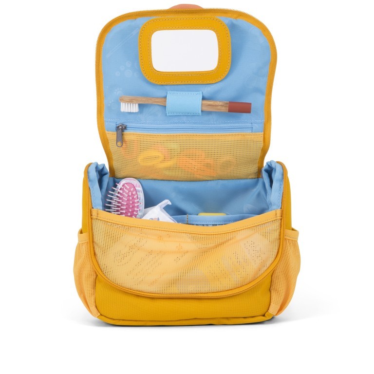 Kulturbeutel Kulturtasche für Kinder Tiger, Farbe: gelb, Marke: Affenzahn, EAN: 4057081034864, Abmessungen in cm: 17x20x7, Bild 5 von 6