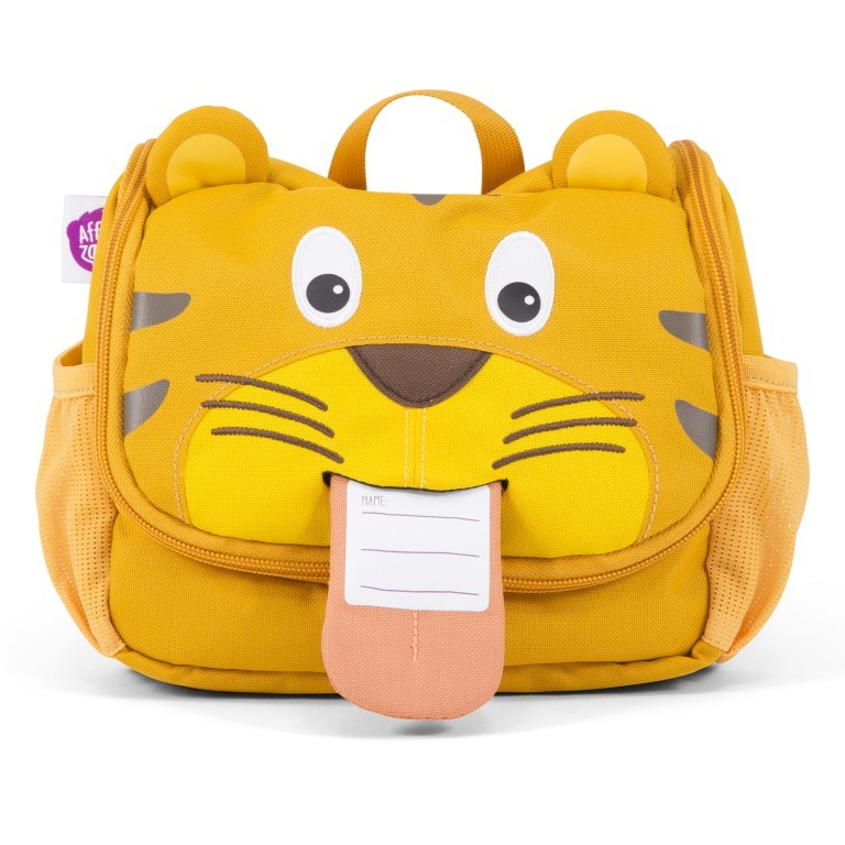 Kulturbeutel Kulturtasche für Kinder Tiger, Farbe: gelb, Marke: Affenzahn, EAN: 4057081034864, Abmessungen in cm: 17x20x7, Bild 6 von 6