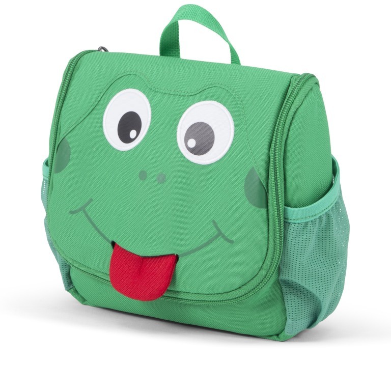 Kulturbeutel Kulturtasche für Kinder Frosch, Farbe: grün/oliv, Marke: Affenzahn, EAN: 4057081034888, Abmessungen in cm: 17x20x7, Bild 2 von 6