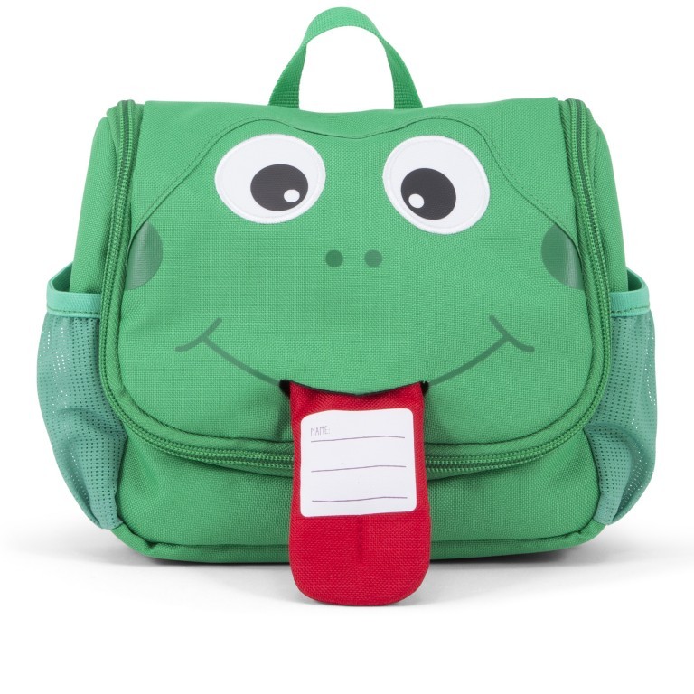 Kulturbeutel Kulturtasche für Kinder Frosch, Farbe: grün/oliv, Marke: Affenzahn, EAN: 4057081034888, Abmessungen in cm: 17x20x7, Bild 6 von 6