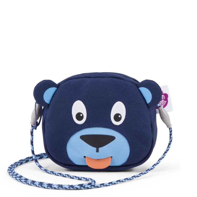 Geldbörse Kinderportemonnaie Bär, Farbe: blau/petrol, Marke: Affenzahn, EAN: 4057081204649, Abmessungen in cm: 12x10x3, Bild 1 von 4